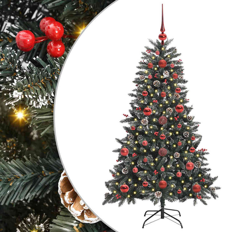 vidaXL Mű karácsonyfa Zöld 68 x 68 x 120 cm PVC és Műanyag és Acél