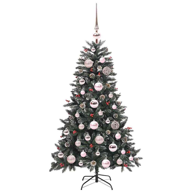 vidaXL Mű karácsonyfa Zöld 68 x 68 x 120 cm PVC és Műanyag és Acél