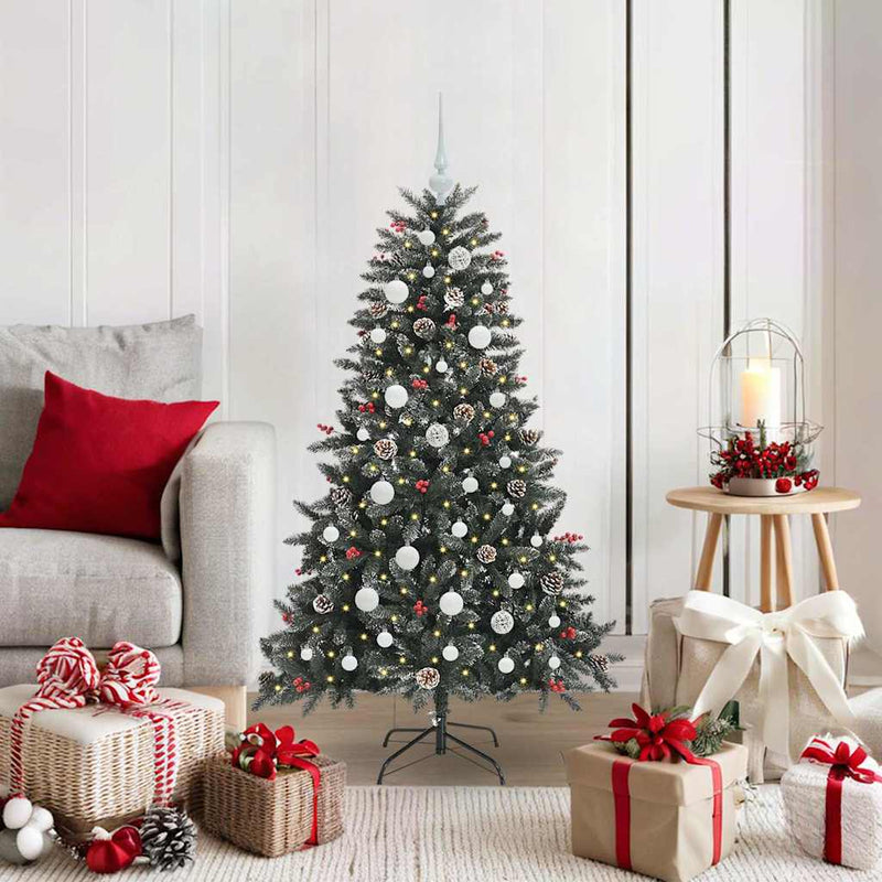 vidaXL Mű karácsonyfa Zöld 68 x 68 x 120 cm PVC és Műanyag és Acél