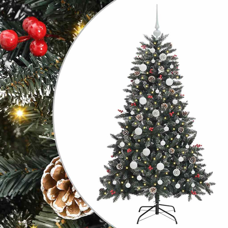 vidaXL Mű karácsonyfa Zöld 68 x 68 x 120 cm PVC és Műanyag és Acél