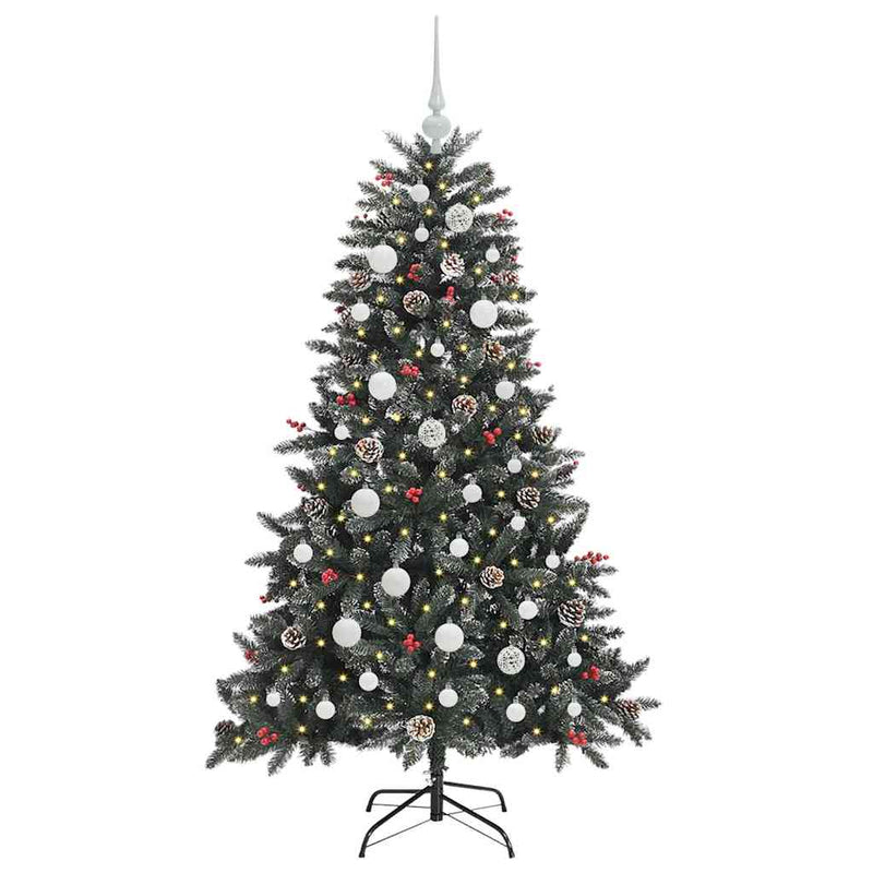 vidaXL Mű karácsonyfa Zöld 68 x 68 x 120 cm PVC és Műanyag és Acél
