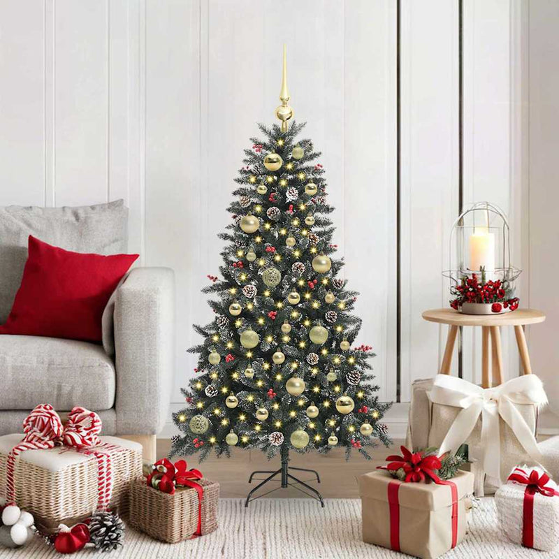 vidaXL Mű karácsonyfa Zöld 68 x 68 x 120 cm PVC és Műanyag és Acél