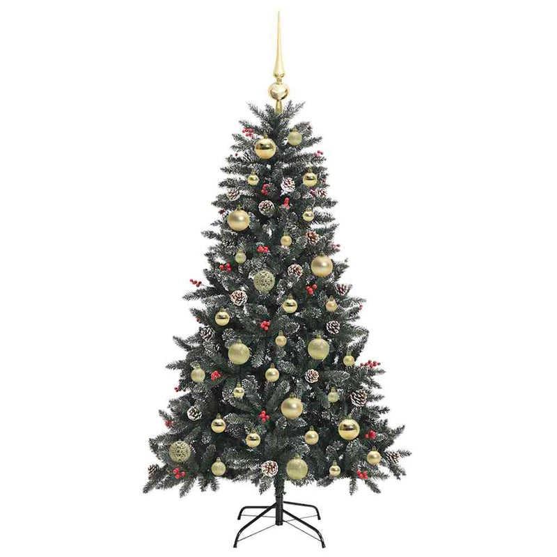 vidaXL Mű karácsonyfa Zöld 68 x 68 x 120 cm PVC és Műanyag és Acél