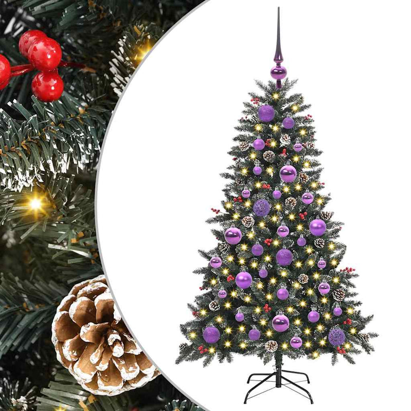 vidaXL Mű karácsonyfa Zöld 68 x 68 x 120 cm PVC és Műanyag és Acél