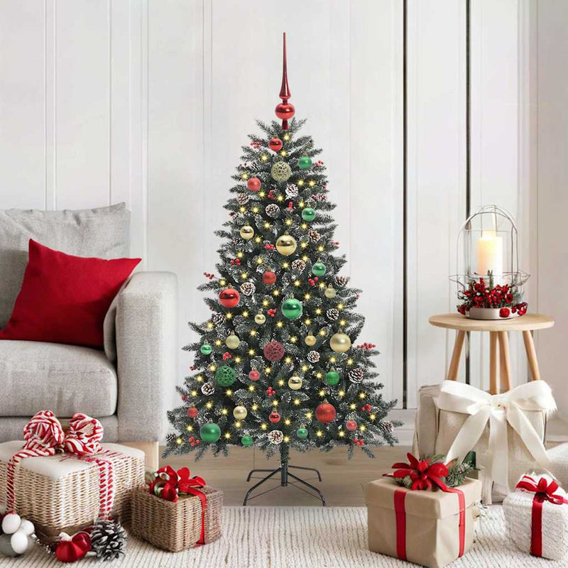 vidaXL Mű karácsonyfa Zöld 68 x 68 x 120 cm PVC és Műanyag és Acél