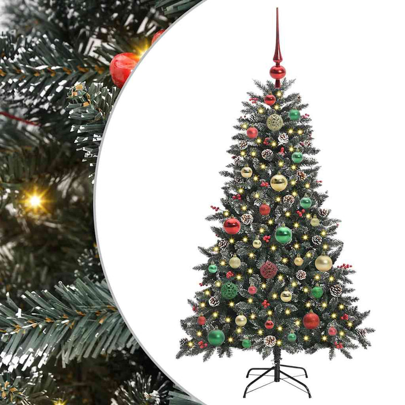 vidaXL Mű karácsonyfa Zöld 68 x 68 x 120 cm PVC és Műanyag és Acél