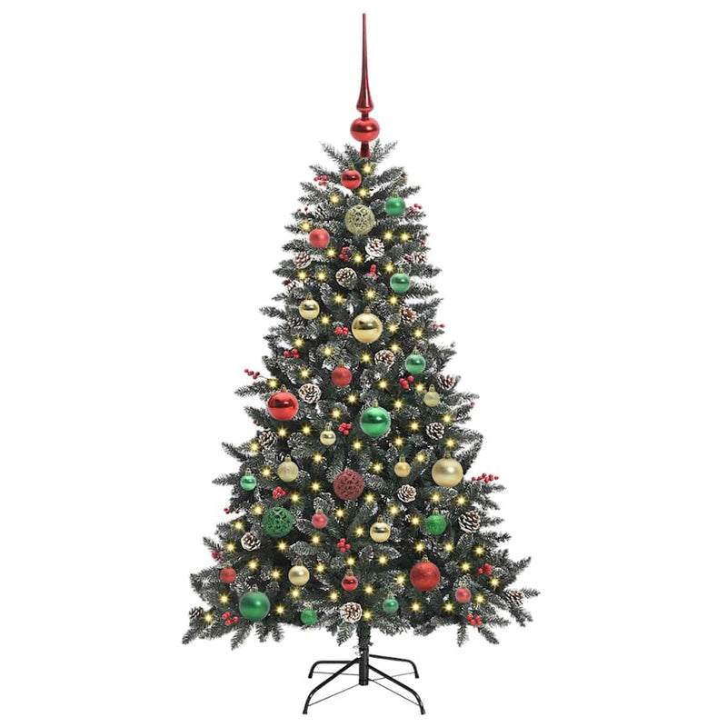vidaXL Mű karácsonyfa Zöld 68 x 68 x 120 cm PVC és Műanyag és Acél