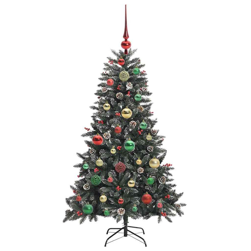 vidaXL Mű karácsonyfa Zöld 68 x 68 x 120 cm PVC és Műanyag és Acél