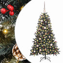 vidaXL Mű karácsonyfa 150 LED-del Zöld 150 cm PVC és Műanyag és Acél