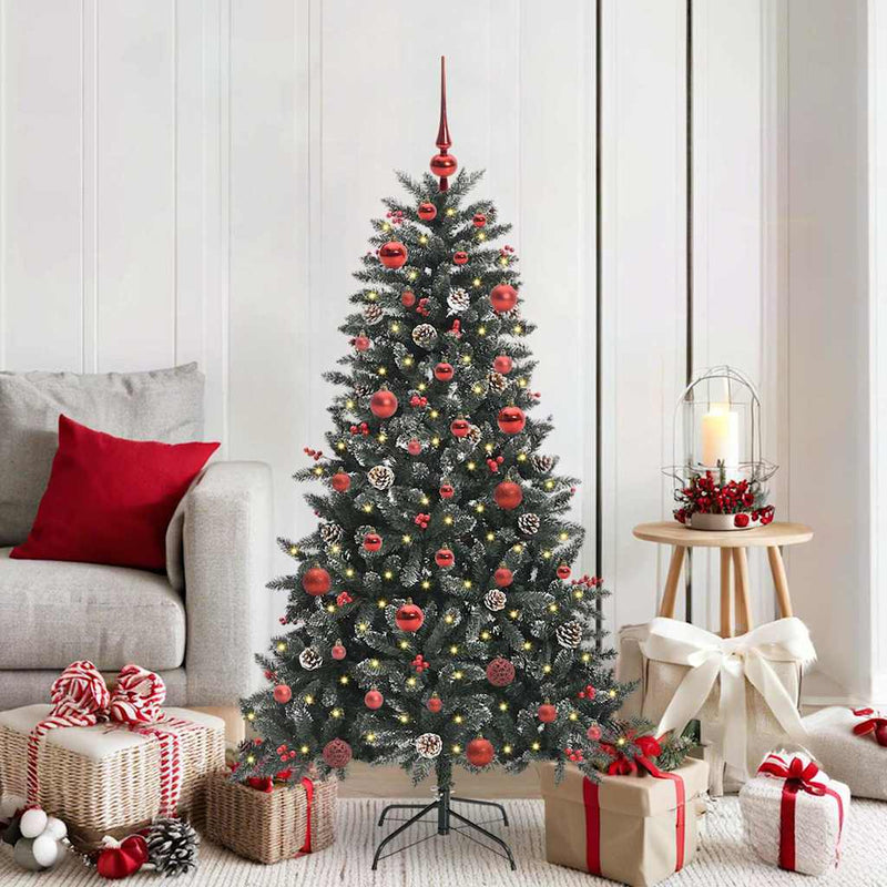 vidaXL Mű karácsonyfa Zöld 83.5 x 83.5 x 150 cm PVC és Műanyag és Acél