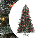 vidaXL Mű karácsonyfa 150 LED-del Zöld 150 cm PVC és Műanyag és Acél