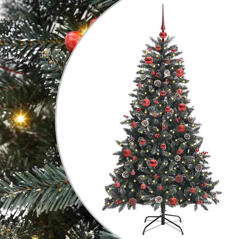 vidaXL Mű karácsonyfa Zöld 83.5 x 83.5 x 150 cm PVC és Műanyag és Acél