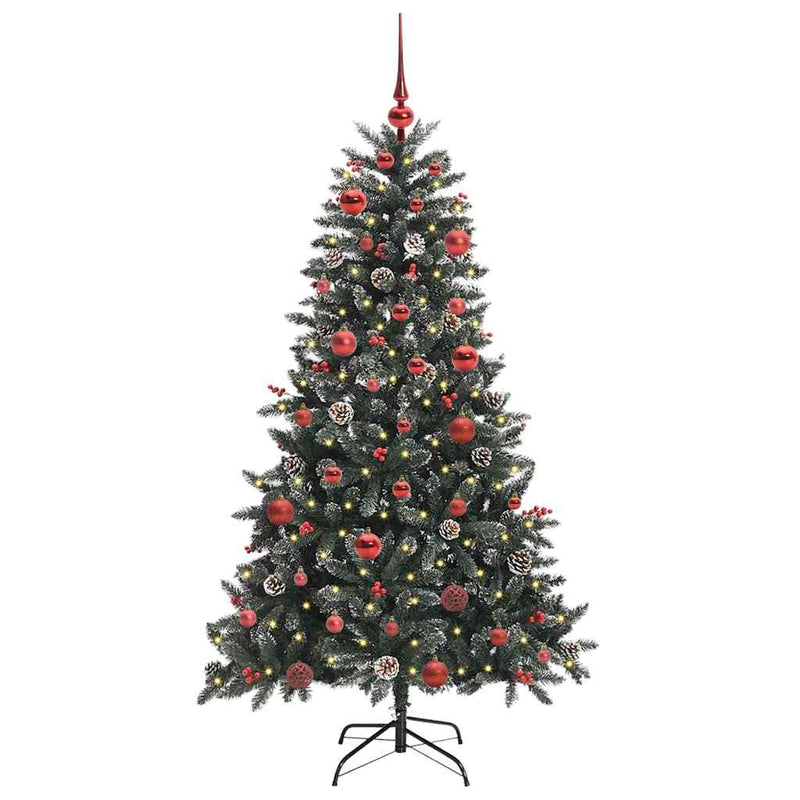 vidaXL Mű karácsonyfa Zöld 83.5 x 83.5 x 150 cm PVC és Műanyag és Acél