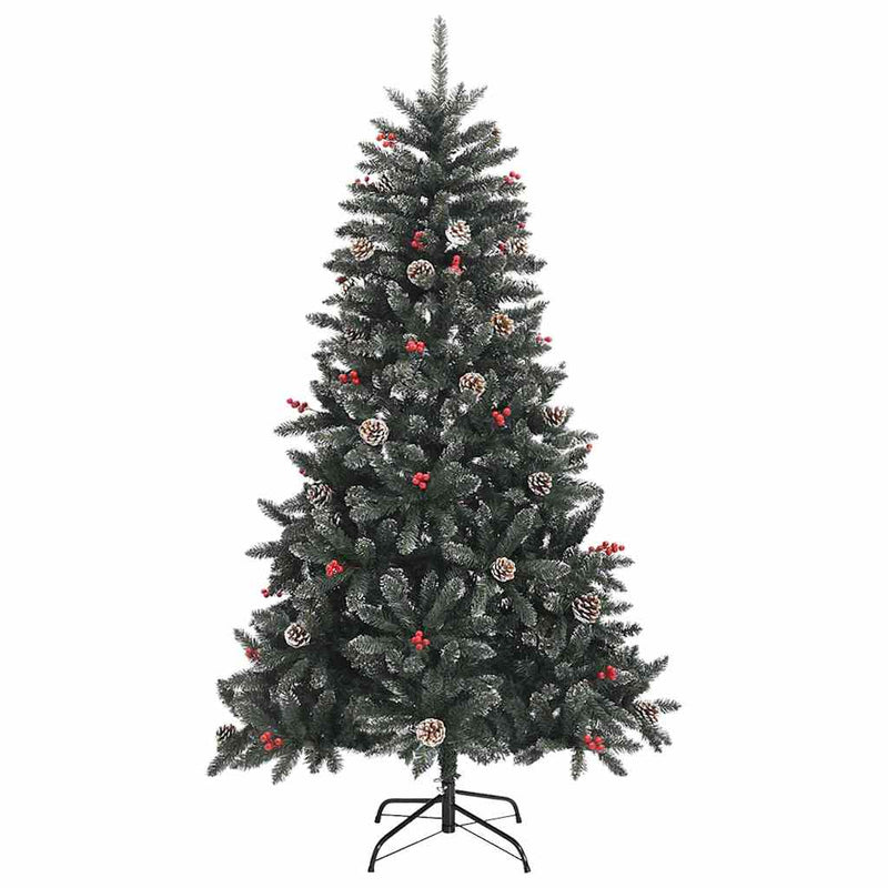 vidaXL Mű karácsonyfa Zöld 83.5 x 83.5 x 150 cm PVC és Műanyag és Acél