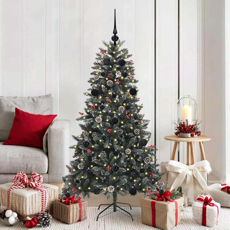 vidaXL Mű karácsonyfa Zöld 83.5 x 83.5 x 150 cm PVC és Műanyag és Acél