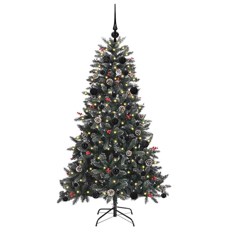 vidaXL Mű karácsonyfa Zöld 83.5 x 83.5 x 150 cm PVC és Műanyag és Acél