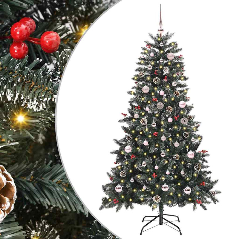 vidaXL Mű karácsonyfa Zöld 83.5 x 83.5 x 150 cm PVC és Műanyag és Acél