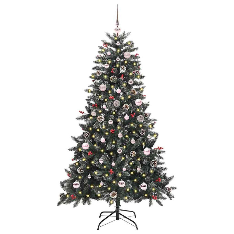 vidaXL Mű karácsonyfa Zöld 83.5 x 83.5 x 150 cm PVC és Műanyag és Acél