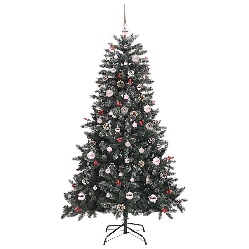 vidaXL Mű karácsonyfa Zöld 83.5 x 83.5 x 150 cm PVC és Műanyag és Acél