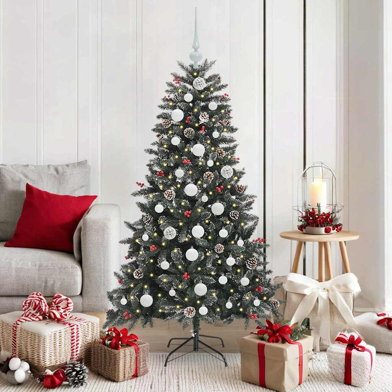 vidaXL Mű karácsonyfa Zöld 83.5 x 83.5 x 150 cm PVC és Műanyag és Acél
