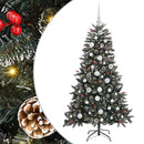 vidaXL Mű karácsonyfa 150 LED-del Zöld 150 cm PVC és Műanyag és Acél