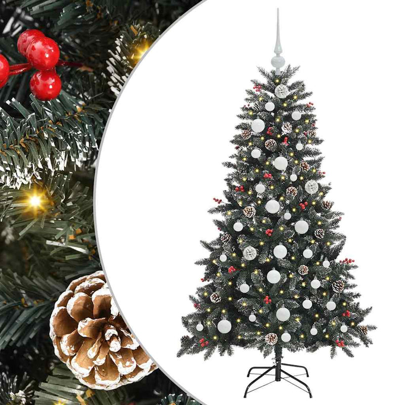 vidaXL Mű karácsonyfa Zöld 83.5 x 83.5 x 150 cm PVC és Műanyag és Acél