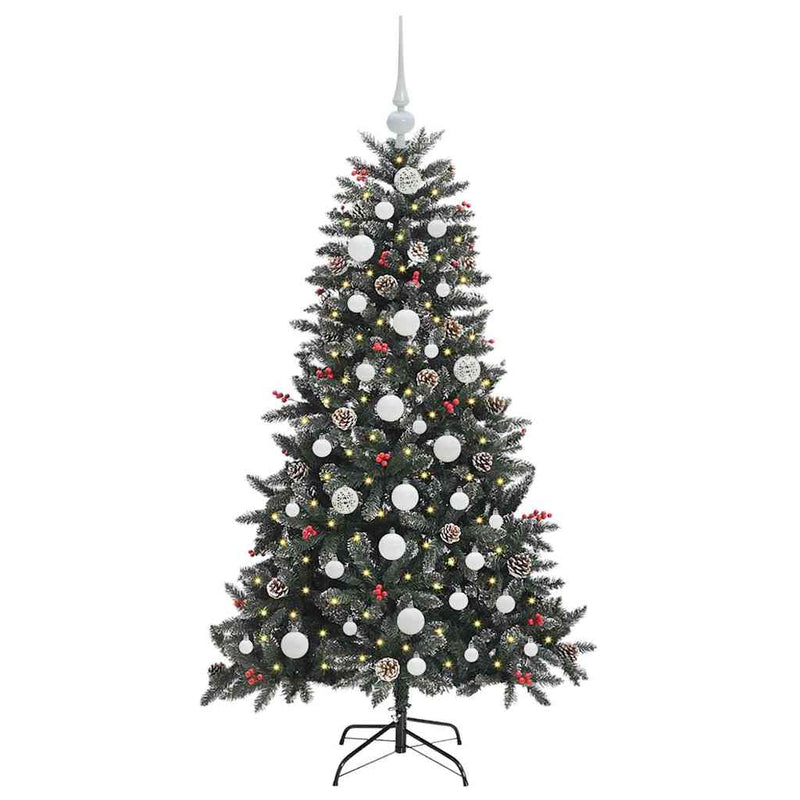 vidaXL Mű karácsonyfa Zöld 83.5 x 83.5 x 150 cm PVC és Műanyag és Acél