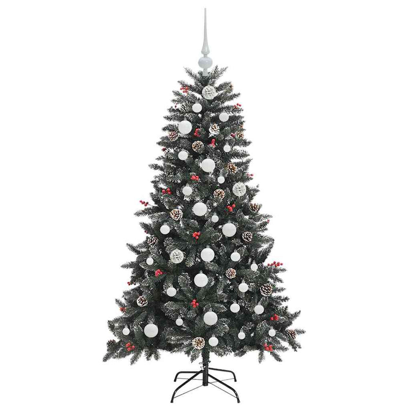 vidaXL Mű karácsonyfa Zöld 83.5 x 83.5 x 150 cm PVC és Műanyag és Acél