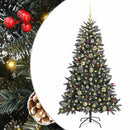 vidaXL Mű karácsonyfa 150 LED-del Zöld 150 cm PVC és Műanyag és Acél