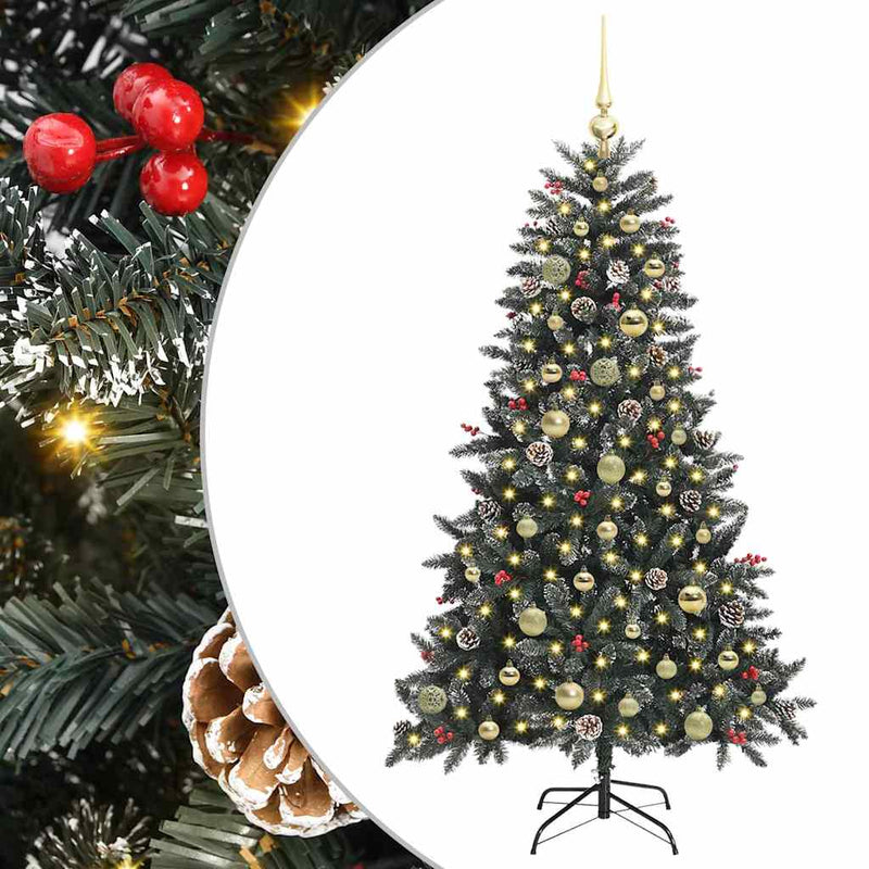 vidaXL Mű karácsonyfa Zöld 83.5 x 83.5 x 150 cm PVC és Műanyag és Acél