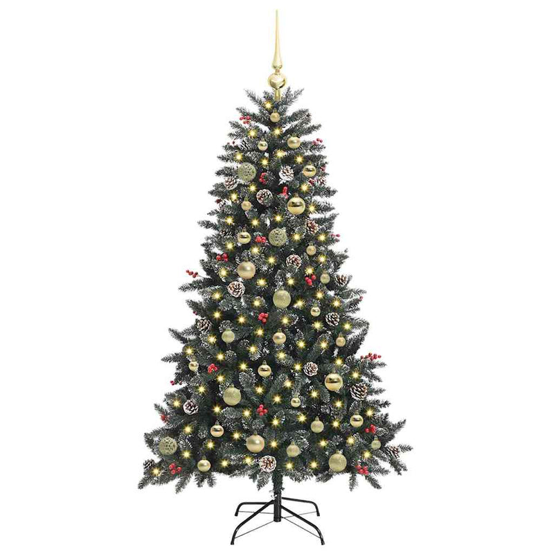 vidaXL Mű karácsonyfa Zöld 83.5 x 83.5 x 150 cm PVC és Műanyag és Acél