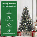 vidaXL Mű karácsonyfa 150 LED-del Zöld 150 cm PVC és Műanyag és Acél