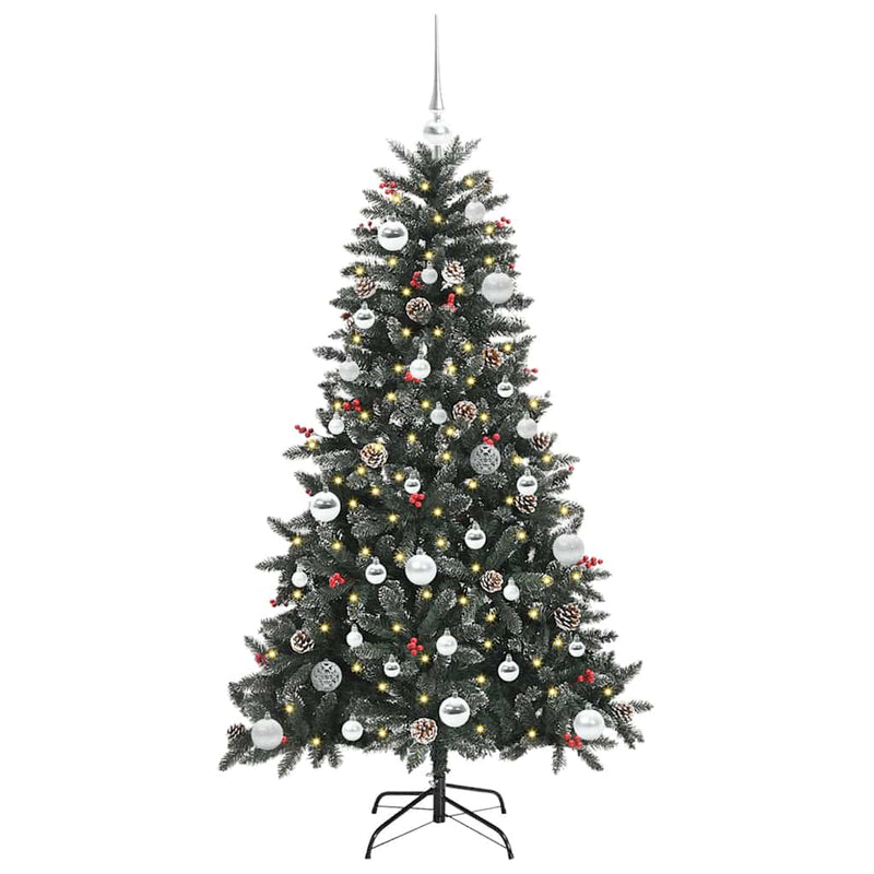 vidaXL Mű karácsonyfa Zöld 83.5 x 83.5 x 150 cm PVC és Műanyag és Acél