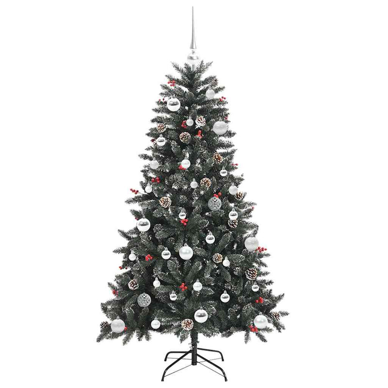 vidaXL Mű karácsonyfa Zöld 83.5 x 83.5 x 150 cm PVC és Műanyag és Acél