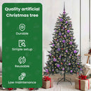 vidaXL Mű karácsonyfa 150 LED-del Zöld 150 cm PVC és Műanyag és Acél