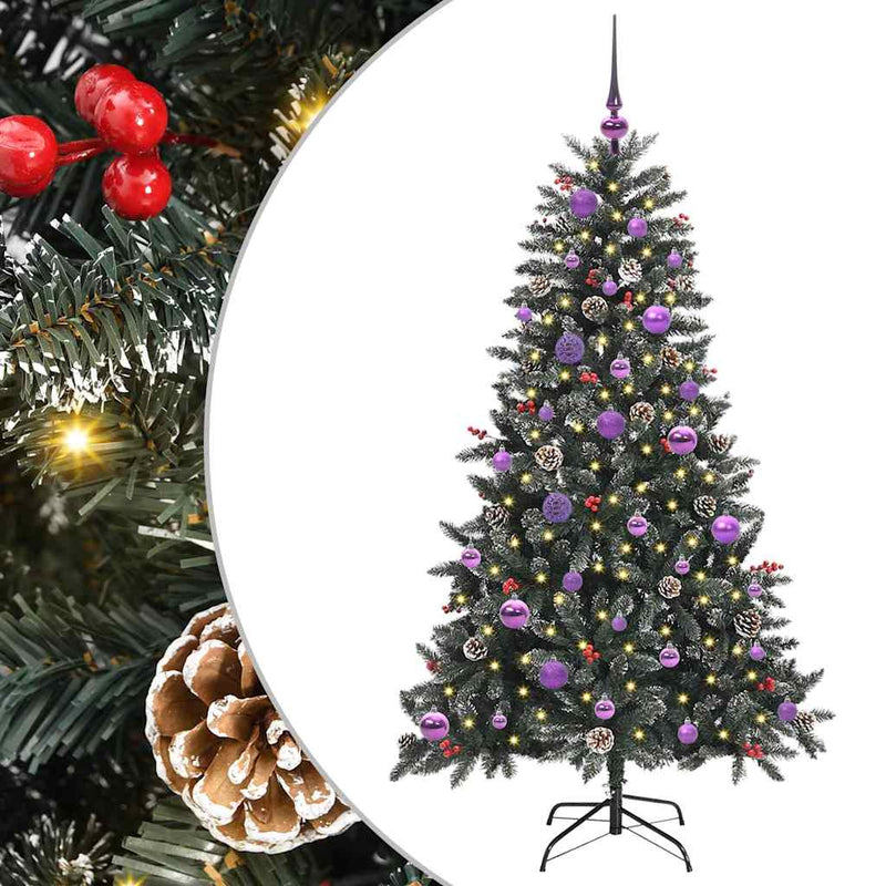 vidaXL Mű karácsonyfa Zöld 83.5 x 83.5 x 150 cm PVC és Műanyag és Acél