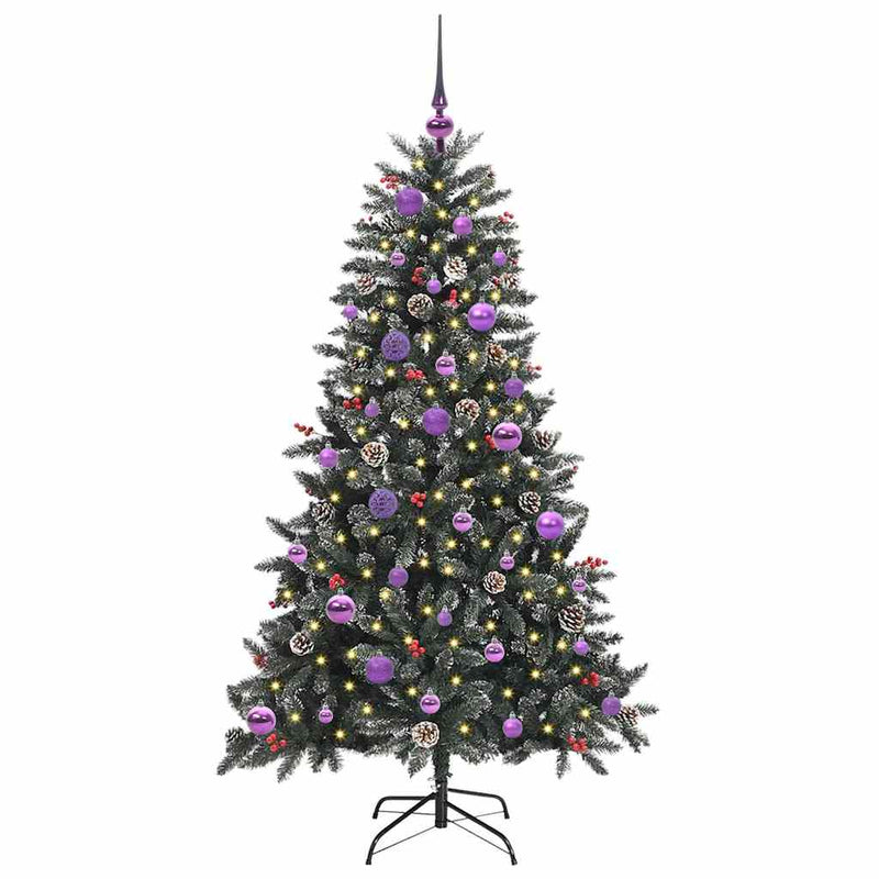vidaXL Mű karácsonyfa Zöld 83.5 x 83.5 x 150 cm PVC és Műanyag és Acél
