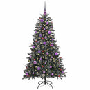 vidaXL Mű karácsonyfa 150 LED-del Zöld 150 cm PVC és Műanyag és Acél