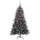 vidaXL Mű karácsonyfa 150 LED-del Zöld 150 cm PVC és Műanyag és Acél