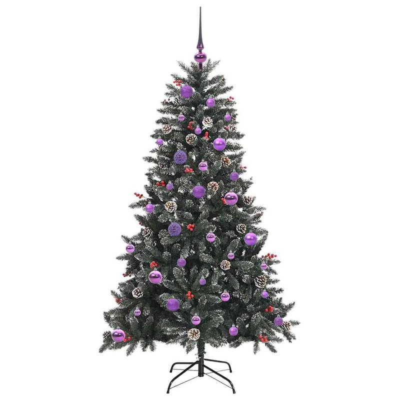 vidaXL Mű karácsonyfa Zöld 83.5 x 83.5 x 150 cm PVC és Műanyag és Acél