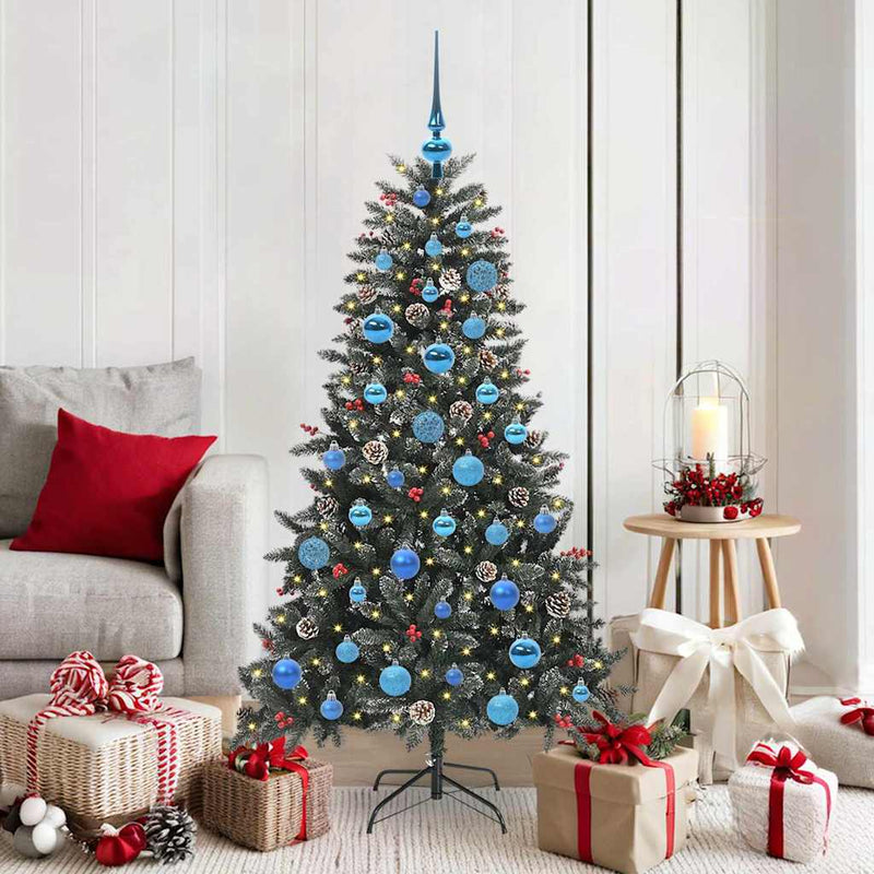 vidaXL Mű karácsonyfa Zöld 83.5 x 83.5 x 150 cm PVC és Műanyag és Acél