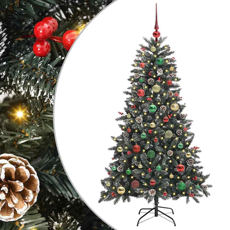 vidaXL Mű karácsonyfa Zöld 83.5 x 83.5 x 150 cm PVC és Műanyag és Acél