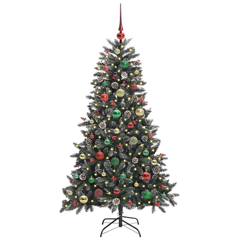 vidaXL Mű karácsonyfa Zöld 83.5 x 83.5 x 150 cm PVC és Műanyag és Acél