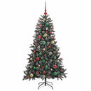 vidaXL Mű karácsonyfa 150 LED-del Zöld 150 cm PVC és Műanyag és Acél