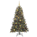 vidaXL Mű karácsonyfa 300 LED-del Zöld 180 cm PVC és Műanyag és Acél