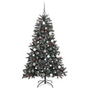 vidaXL Mű karácsonyfa 300 LED-del Zöld 180 cm PVC és Műanyag és Acél