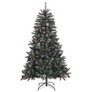 vidaXL Mű karácsonyfa 300 LED-del Zöld 180 cm PVC és Műanyag és Acél