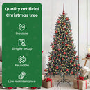 vidaXL Mű karácsonyfa 300 LED-del Zöld 180 cm PVC és Műanyag és Acél