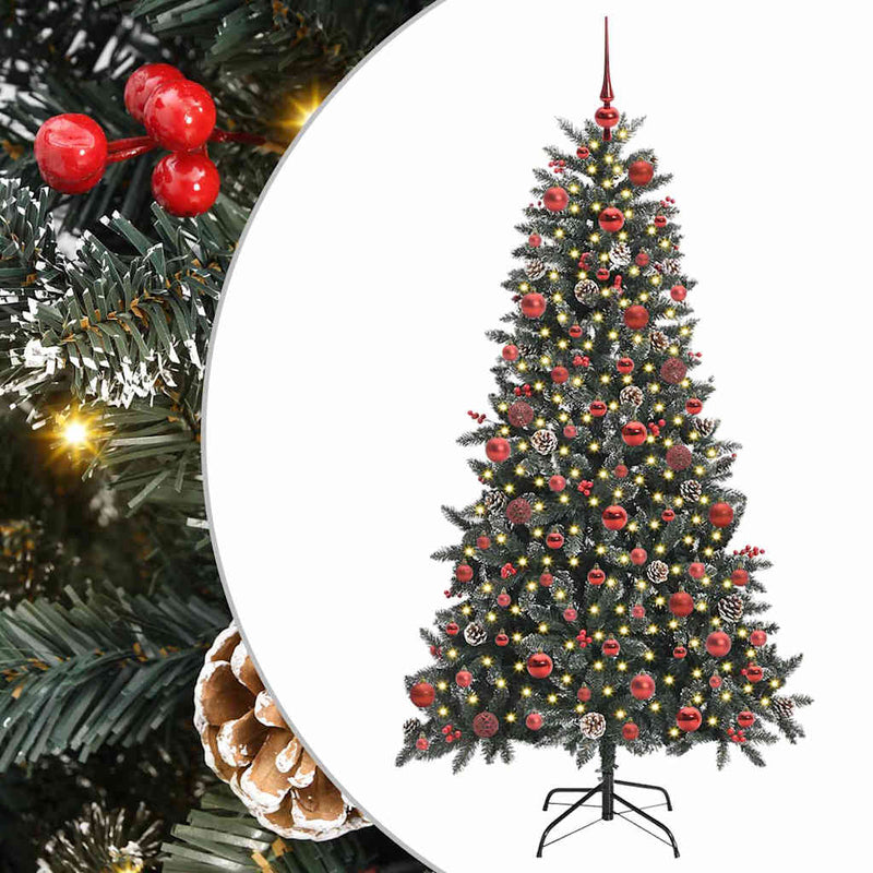 vidaXL Mű karácsonyfa Zöld 99 x 99 x 180 cm PVC és Műanyag és Acél