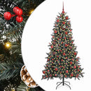 vidaXL Mű karácsonyfa 300 LED-del Zöld 180 cm PVC és Műanyag és Acél